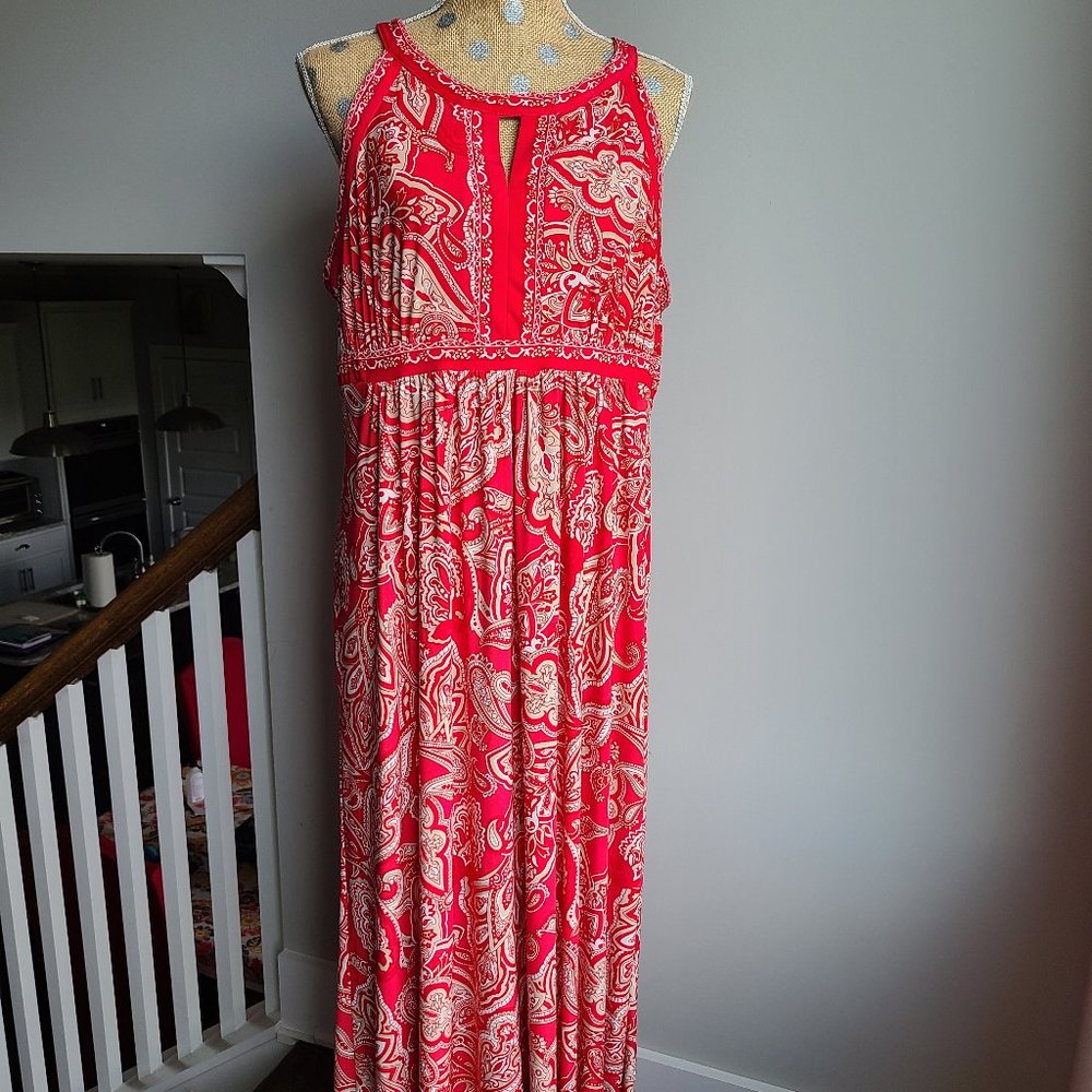 INC International Concepts Coral Maxi Dress